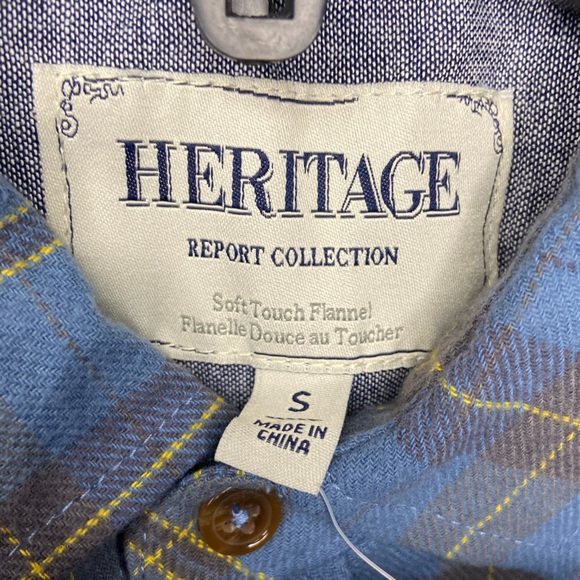 Heritage Report Collection Buffalo Check Woven Shirt S New With Tags - Picture 3 of 7